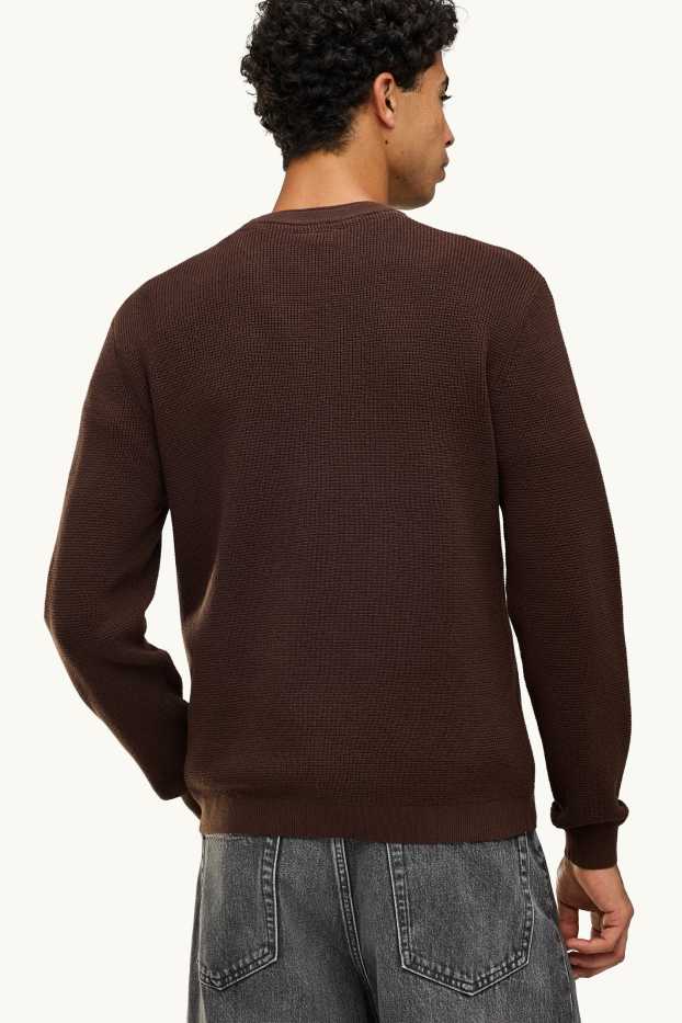 Herren - Pullover - strukturiert - braun