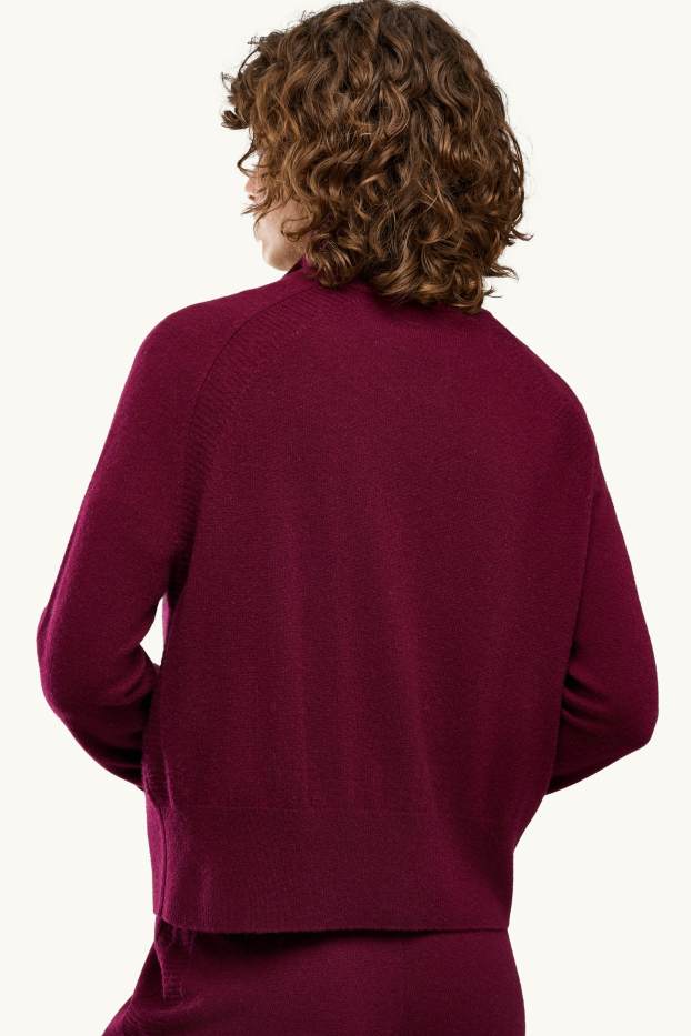 Damen - Kaschmir-Pullover - bordeaux