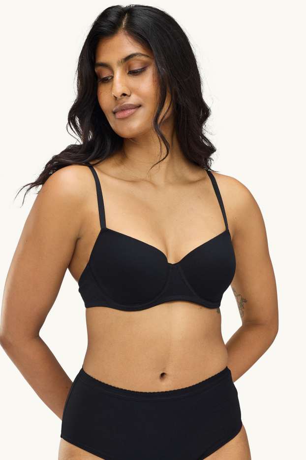 Women - Multipack of 2 - underwire bra - DEMI - padded - gray / black