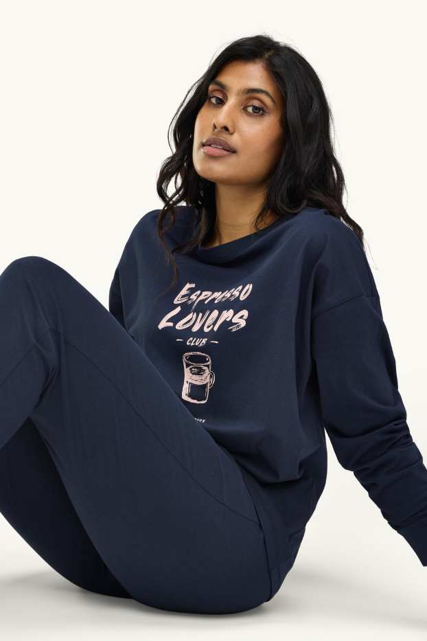 Dames - Pyjama - donkerblauw