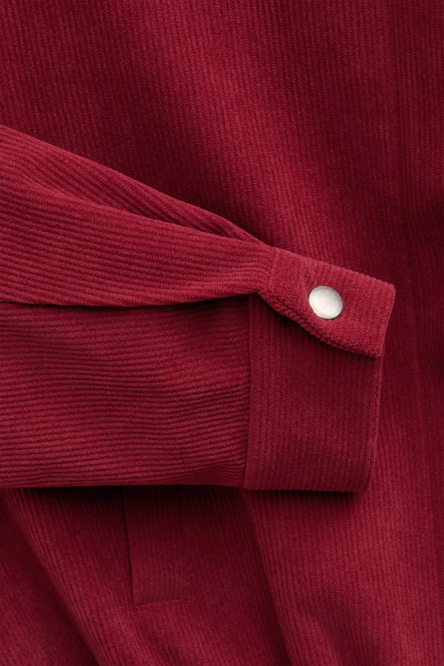 Dona - Blazer de pana - relaxed fit - vermell fosc