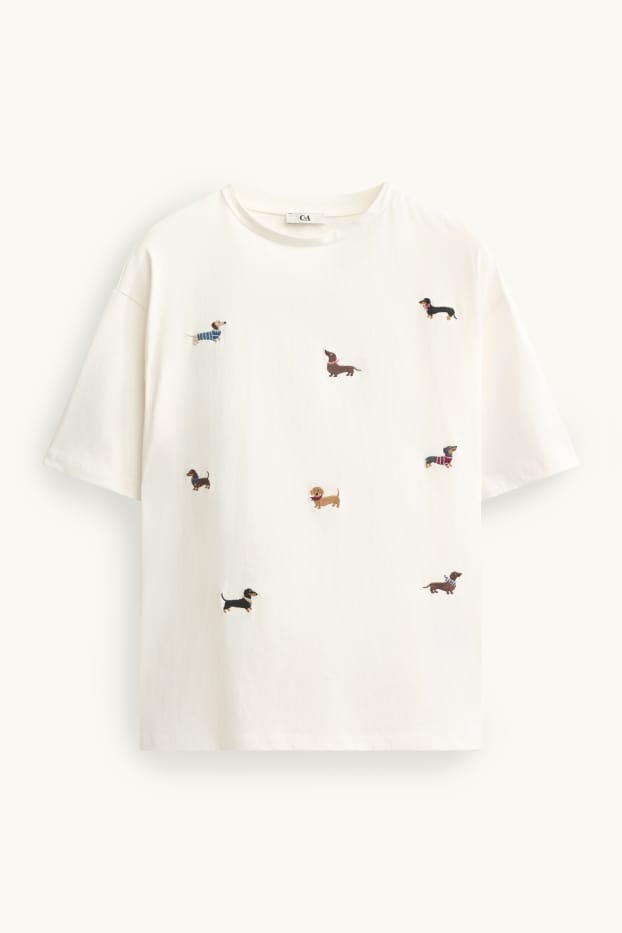 Femmes - T-shirt - crème