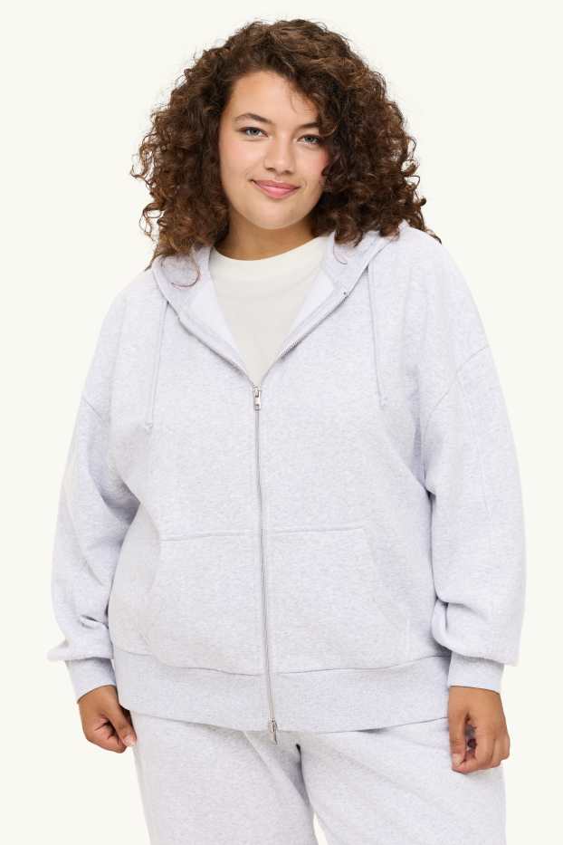 Women - Zip-through hoodie - light gray-melange