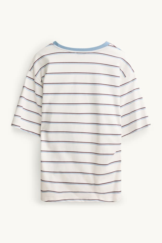 Femei - Tricou - alb / albastru deschis