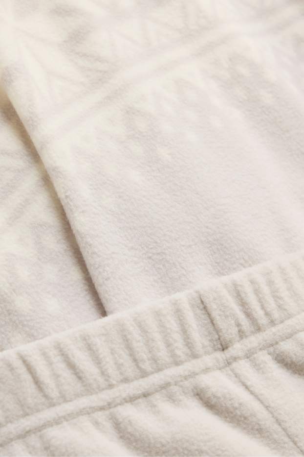 Women - Fleece pyjamas - cremewhite