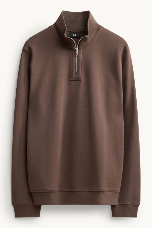 Men - Sweatshirt - brown-melange