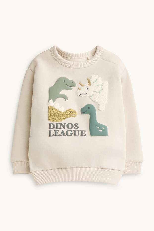 Neonati - Dinosauro - completo neonati - 2 pezzi - grigio / beige