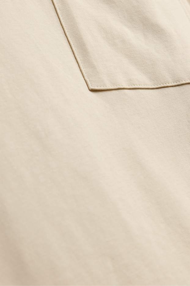 Dames - Longsleeve - relaxed fit - crèmekleurig