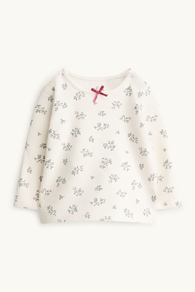 Neonate - Vischio - pigiama neonati - 2 pezzi - verde / bianco crema