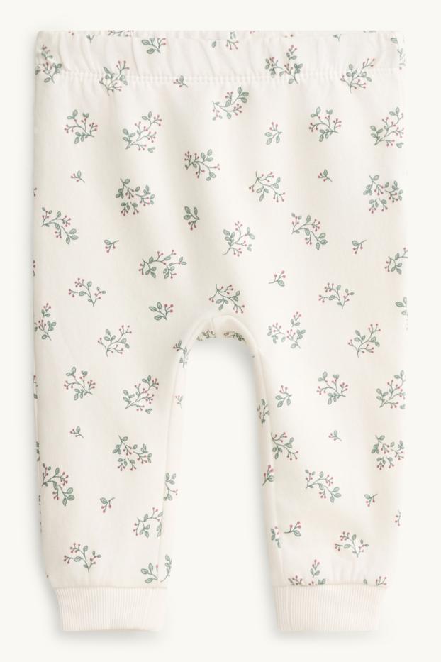 Neonate - Vischio - pigiama neonati - 2 pezzi - verde / bianco crema