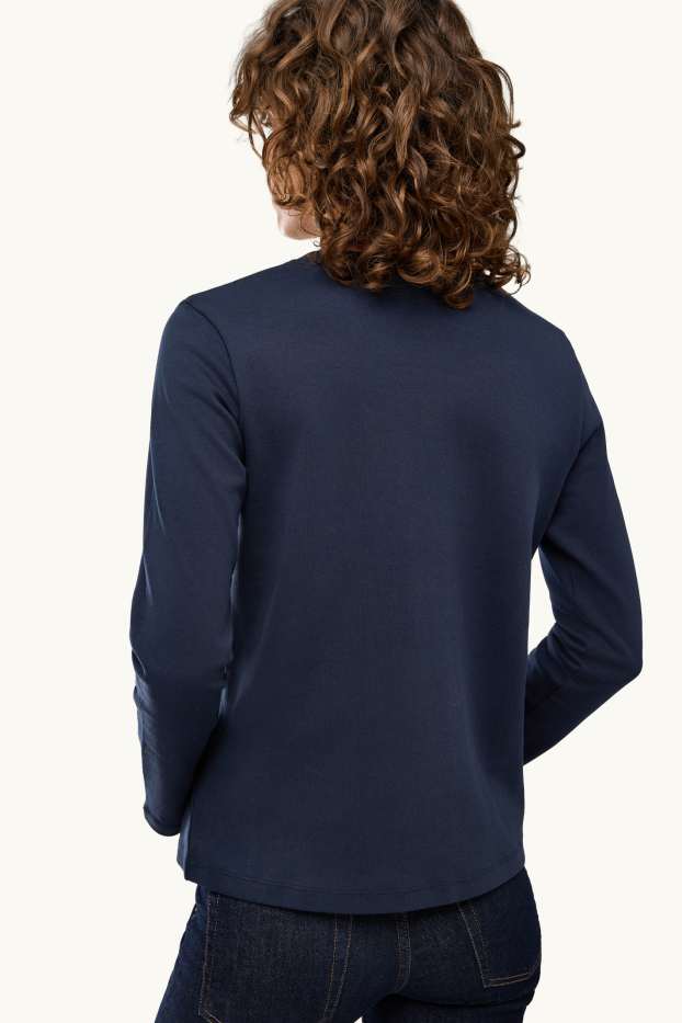 Damen - Langarmshirt - Regular Fit - dunkelblau