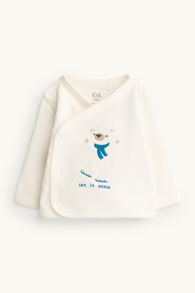Bebeluși - băieți - Urs polar - pijama bebeluși - 2 piese - albastru / alb