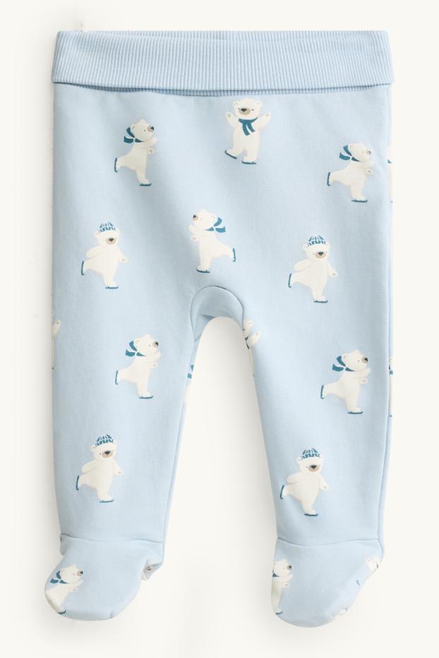 Bebeluși - băieți - Urs polar - pijama bebeluși - 2 piese - albastru / alb