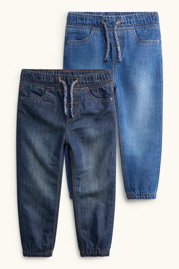 Enfants garçons - Lot de 2 - slim jean - jeans chauds - jean bleu