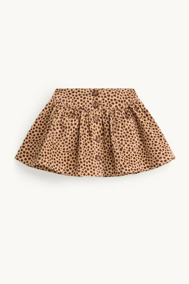 Nena - Faldilla de pana - estampada - LYCRA® - beix/marró