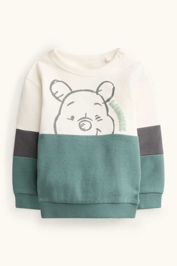 Bébés garçons - Winnie l’ourson - tenue pour bébé - finition côtelée - 2 pièces - blanc / vert