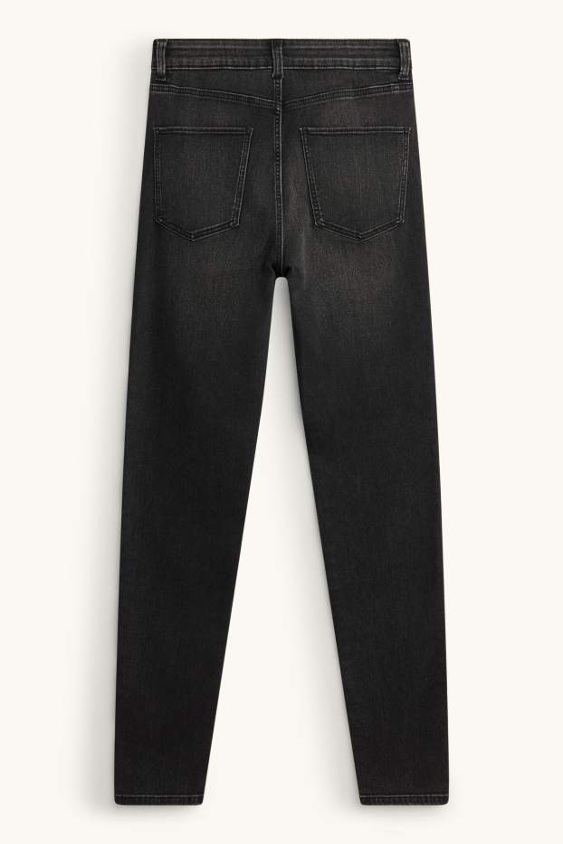 Damen - Skinny Jeans - High Waist - dunkeljeansgrau