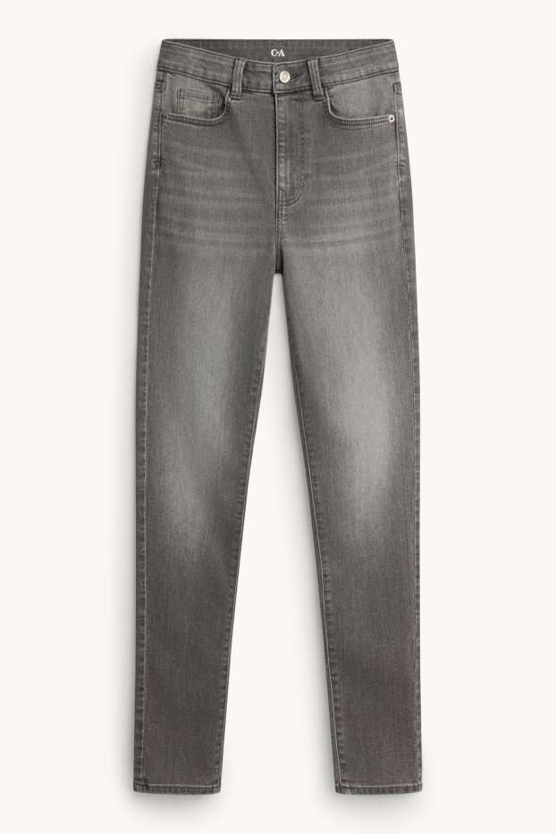 Dona - Skinny jeans - high waist - texà gris