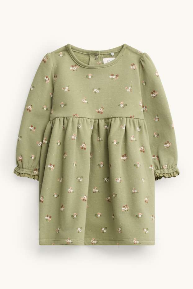 Neonate - Fiorellini - completo per neonate - 2 pezzi - verde chiaro