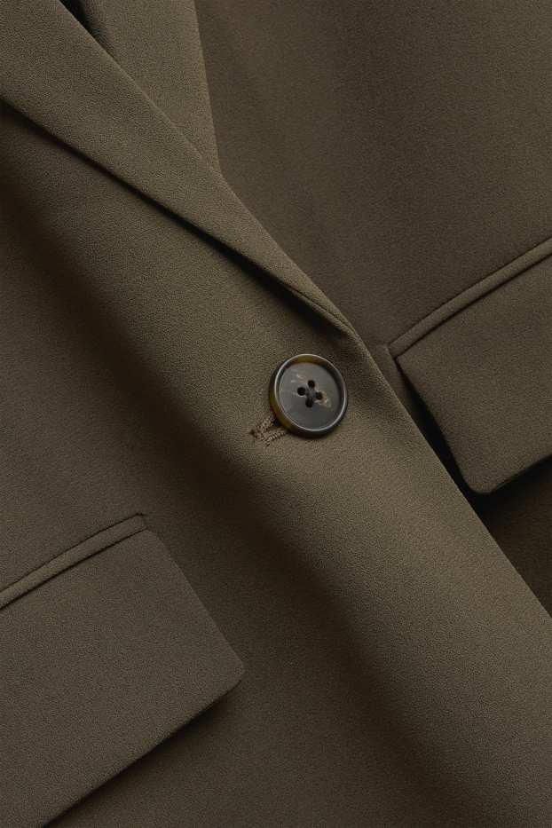Femei - Blazer lung - regular fit - verde închis