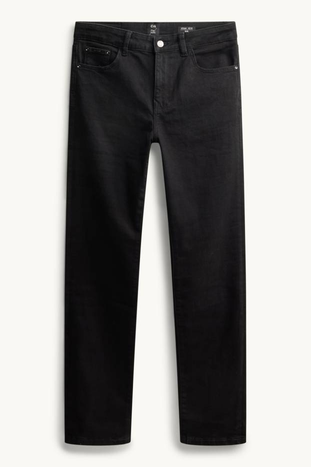 Dames - Slim jeans - mid waist - shaping jeans - zwart