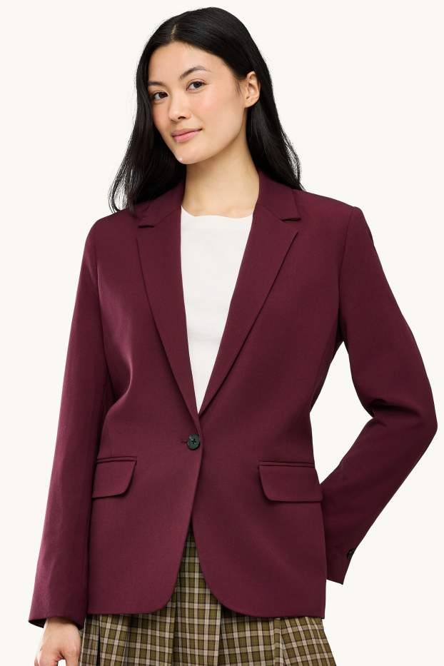 Damen - Blazer - Relaxed Fit - bordeaux