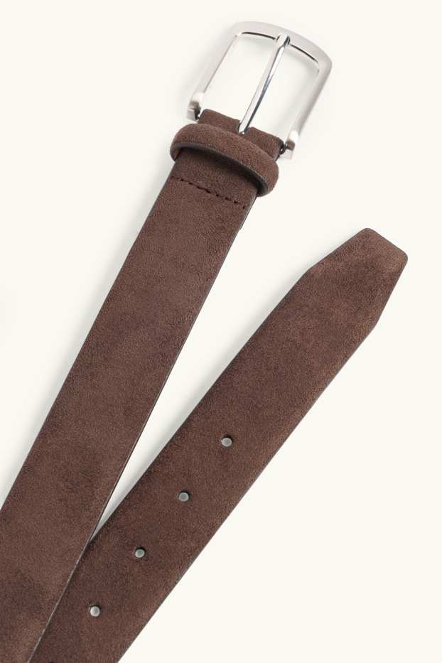 Men - Belt - faux leather - brown