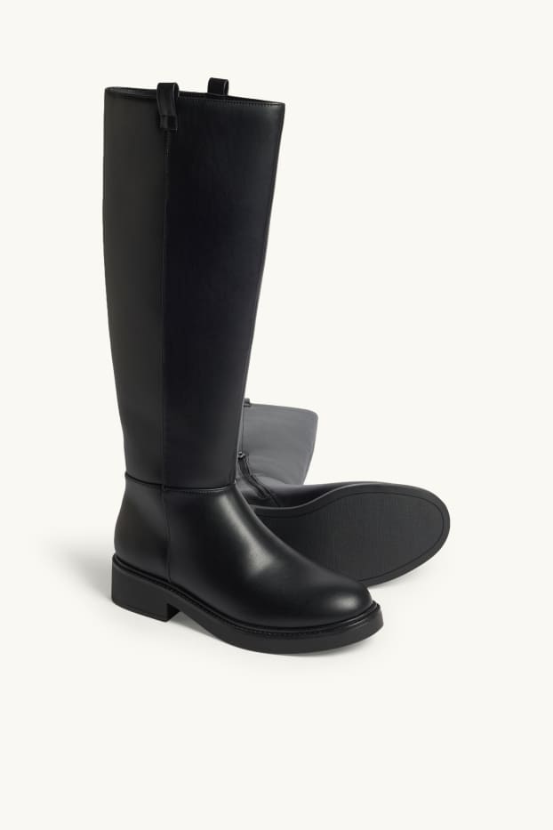 Dames - Laarzen - imitatieleer - zwart