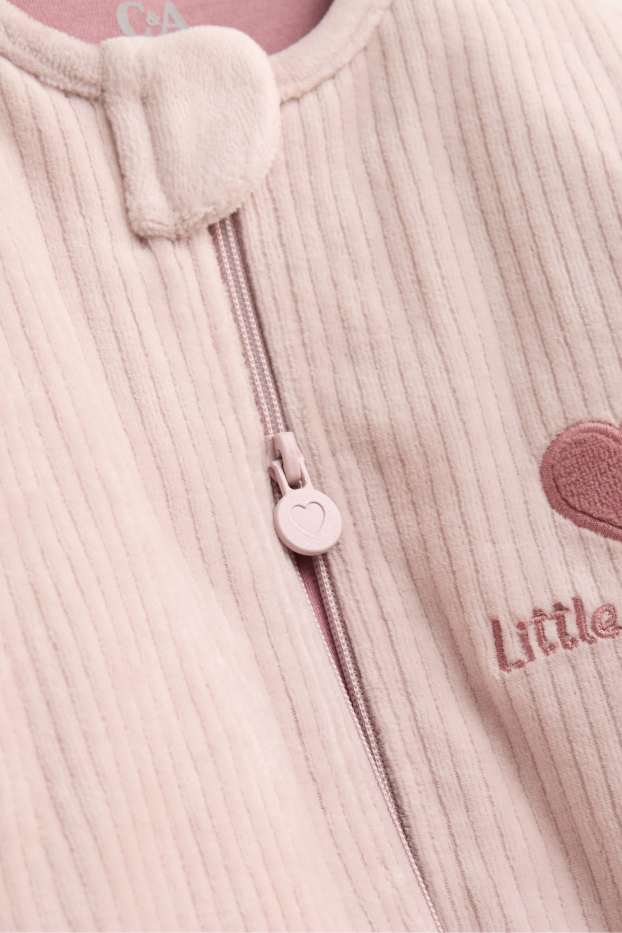 Baby: meisjes - Hartje - babyslaapzak - 18 - 36 maanden - 3,0 TOG - lichtrose