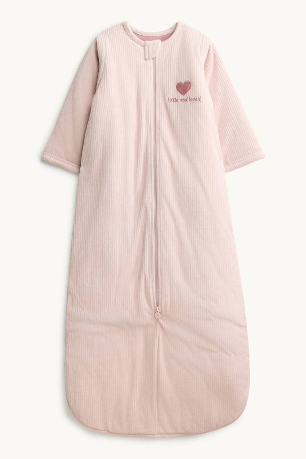 Baby: meisjes - Hartje - babyslaapzak - 18 - 36 maanden - 3,0 TOG - lichtrose