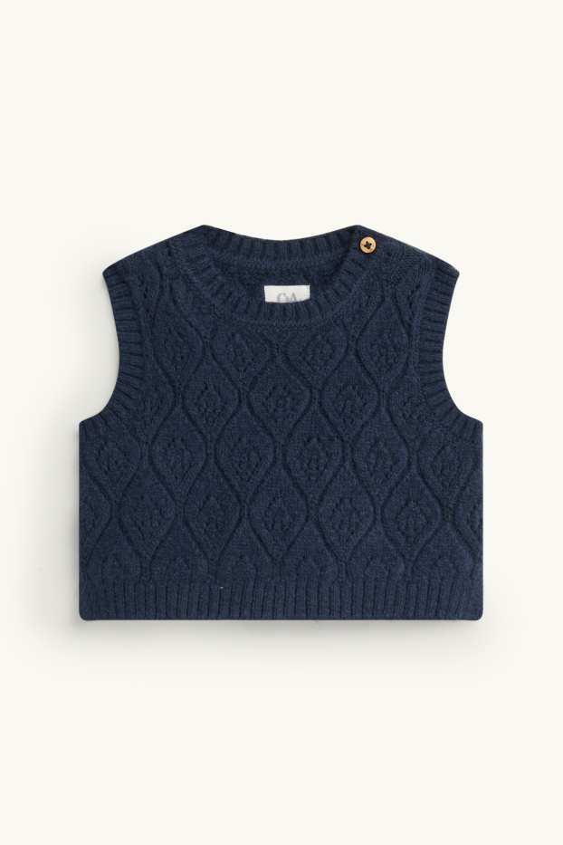 Miminka - dívky - Květiny - outfit pro miminka - 2dílný - oranžová/tmavomodrá