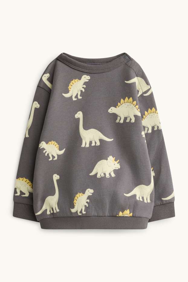 Neonati - Confezione da 3 - dinosauro - felpa per neonati - verde / bianco crema