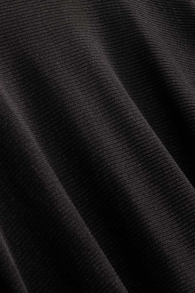 Women - Jumper - ribbed - black