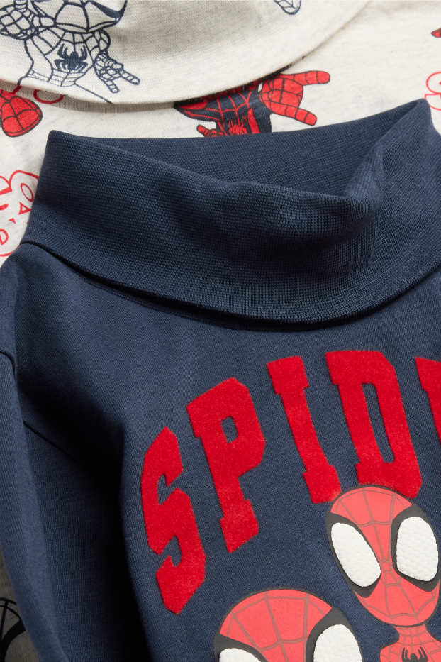 Nen - Paquet de 2 - Spidey - samarreta de coll alt - blau fosc / gris