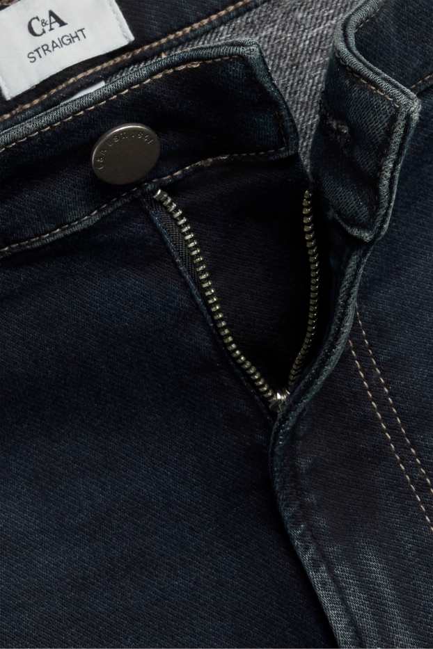 Pánské - Straight jeans - termo džíny - LYCRA ® - tmavomodrá