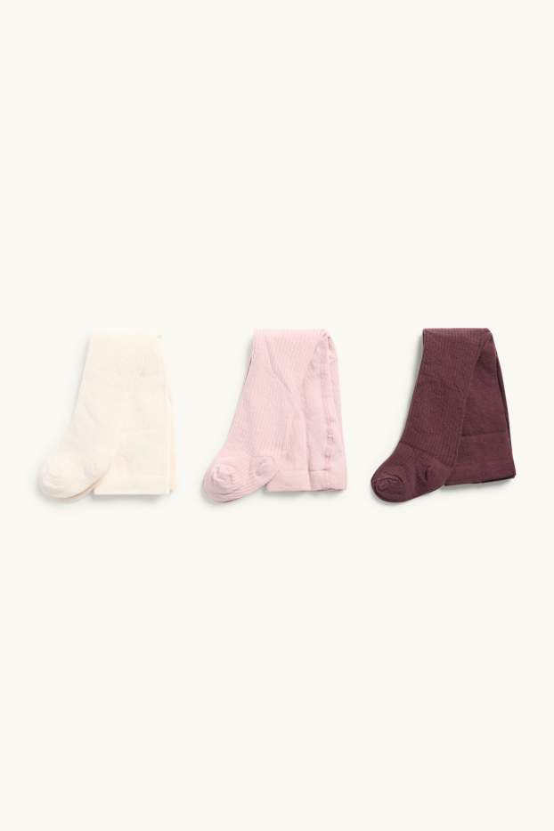 Nadó nena - Paquet de 3 - leotards tèrmics per a nadó - acalanats - marró/rosa