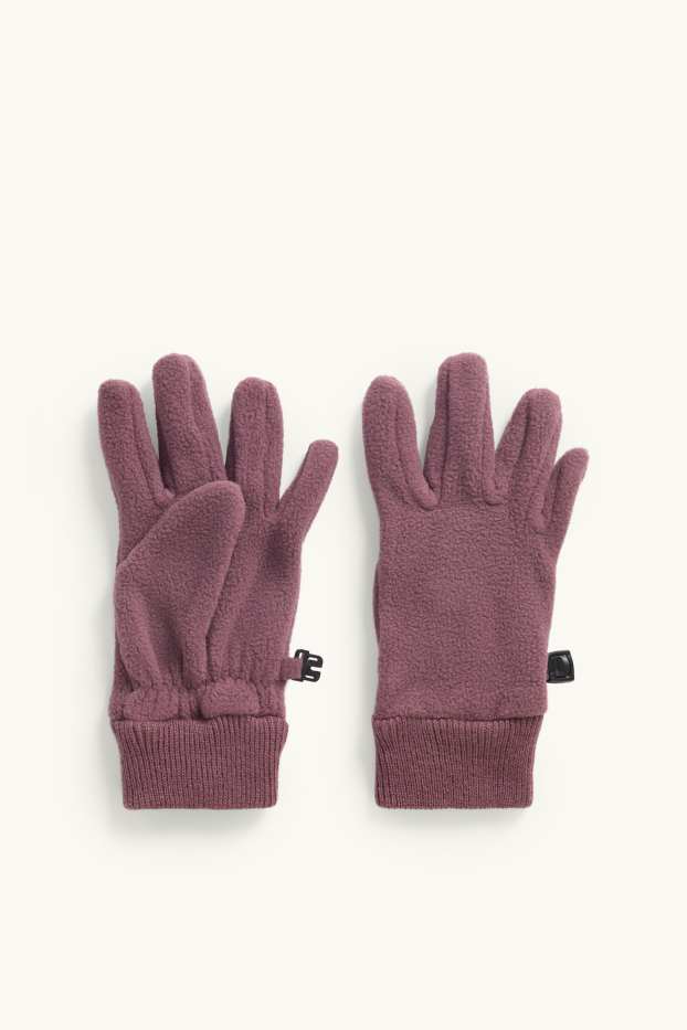Nena - Guants de teixit polar - rosa fosc