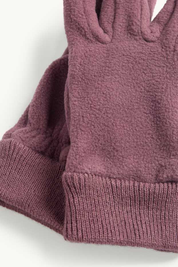 Nena - Guants de teixit polar - rosa fosc