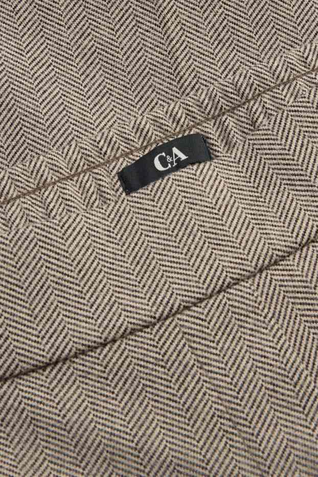 Femmes - Pantalon en toile - high waist - tapered fit - à motif - marron