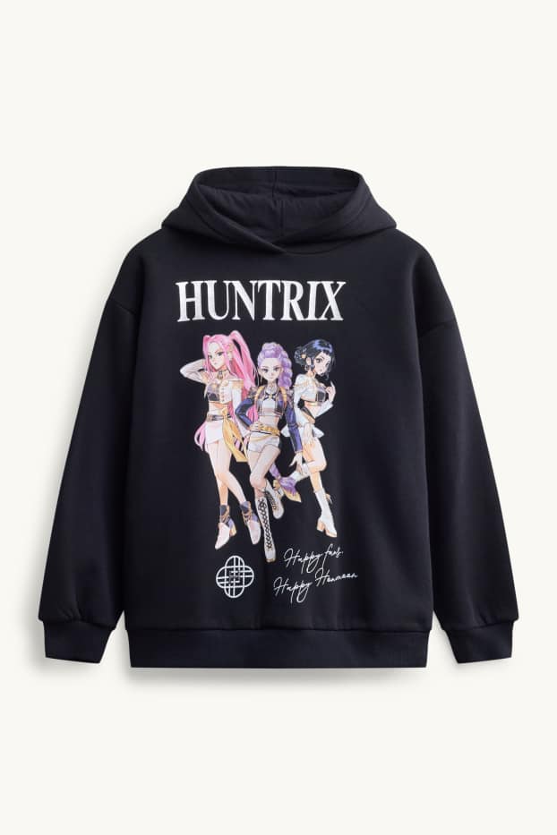 Kinderen: meisjes - KPop Demon Hunters - hoodie - zwart