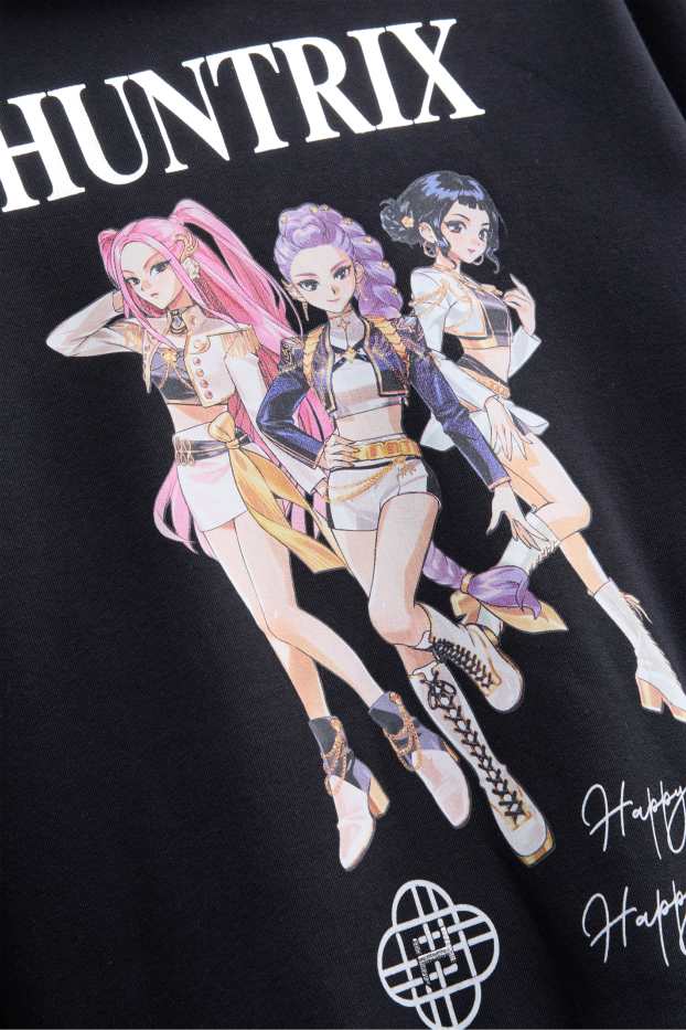Kinderen: meisjes - KPop Demon Hunters - hoodie - zwart