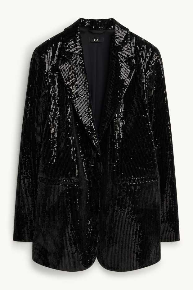 Dona - Blazer formal de lluentons - regular fit - negre