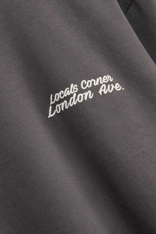 Men - T-shirt - relaxed fit - dark gray