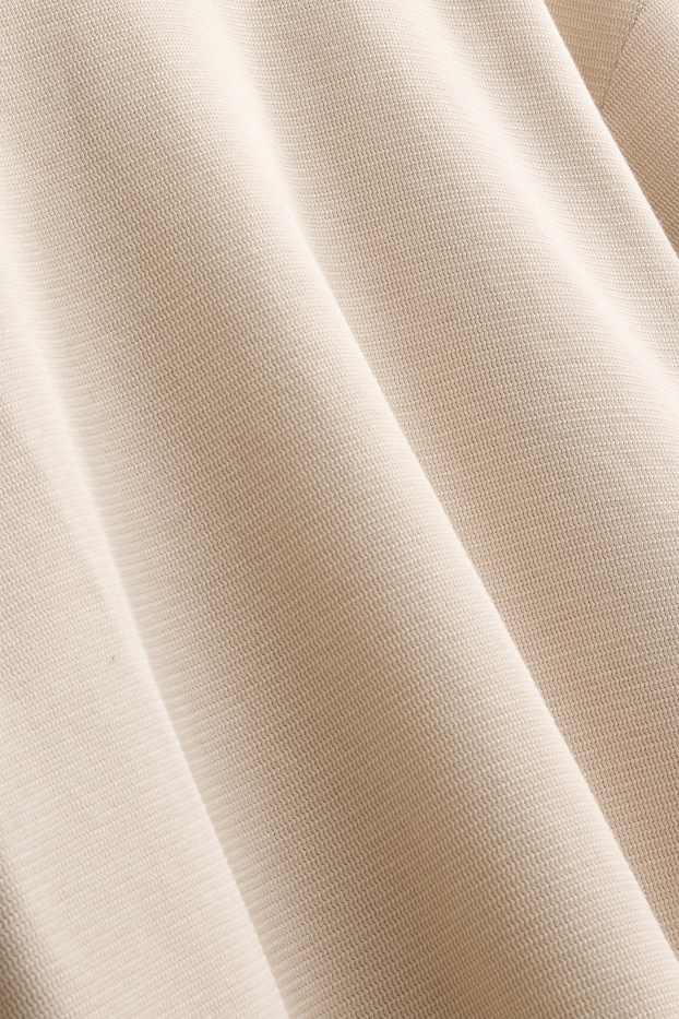 Men - T-shirt - oversized - textured - light beige