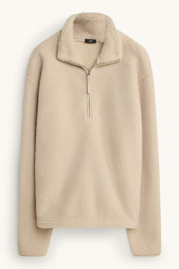 Women - Fleece jumper - beige
