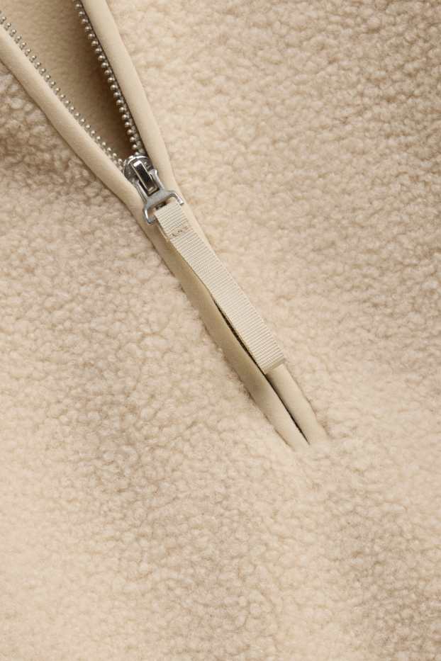 Women - Fleece jumper - beige