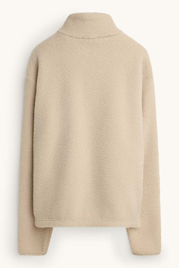 Women - Fleece jumper - beige