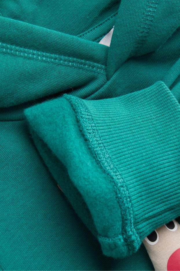 Kinder Buben - Rentier und Weihnachtsmann - Weihnachts-Hoodie - grün