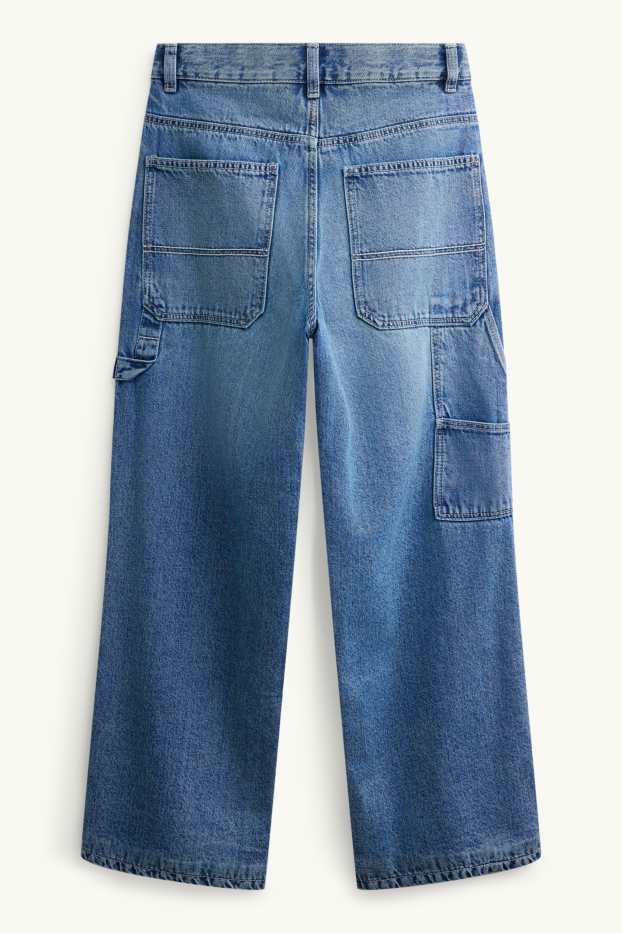 Children Boys - Baggy jeans - thermal jeans - blue denim