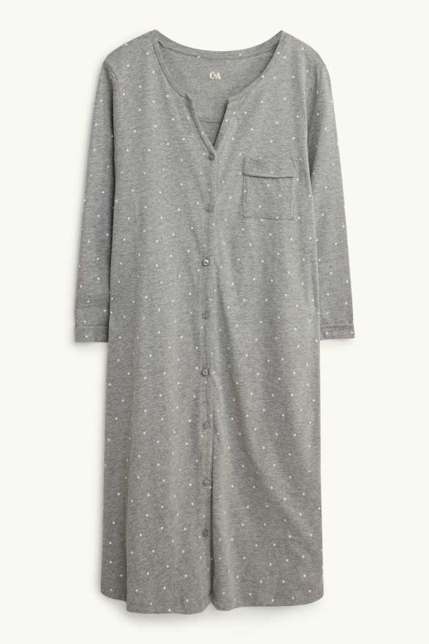 Femmes - Chemise de nuit - à pois - gris